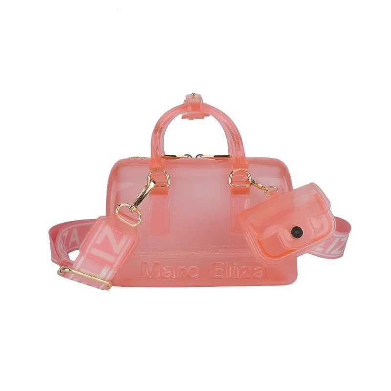 Fashionable Macaron Colored Shoulder Crossbody Bag Womens Handbag Jelly Material Versatile Handbag Medium Hardness Zipper ClosuT251007