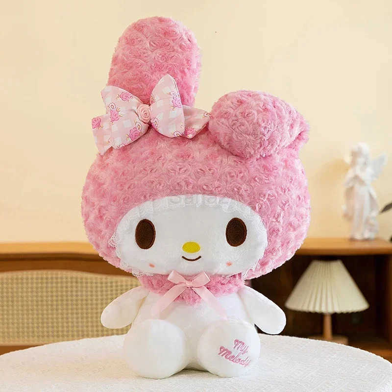 Sanrio 65cm Hello Kitty Kawaii Rose My Melody Plush Toy Anime Cartoon Anime Big Size Soft Stuffed Doll Pillow Kids Birthday Gift L251008