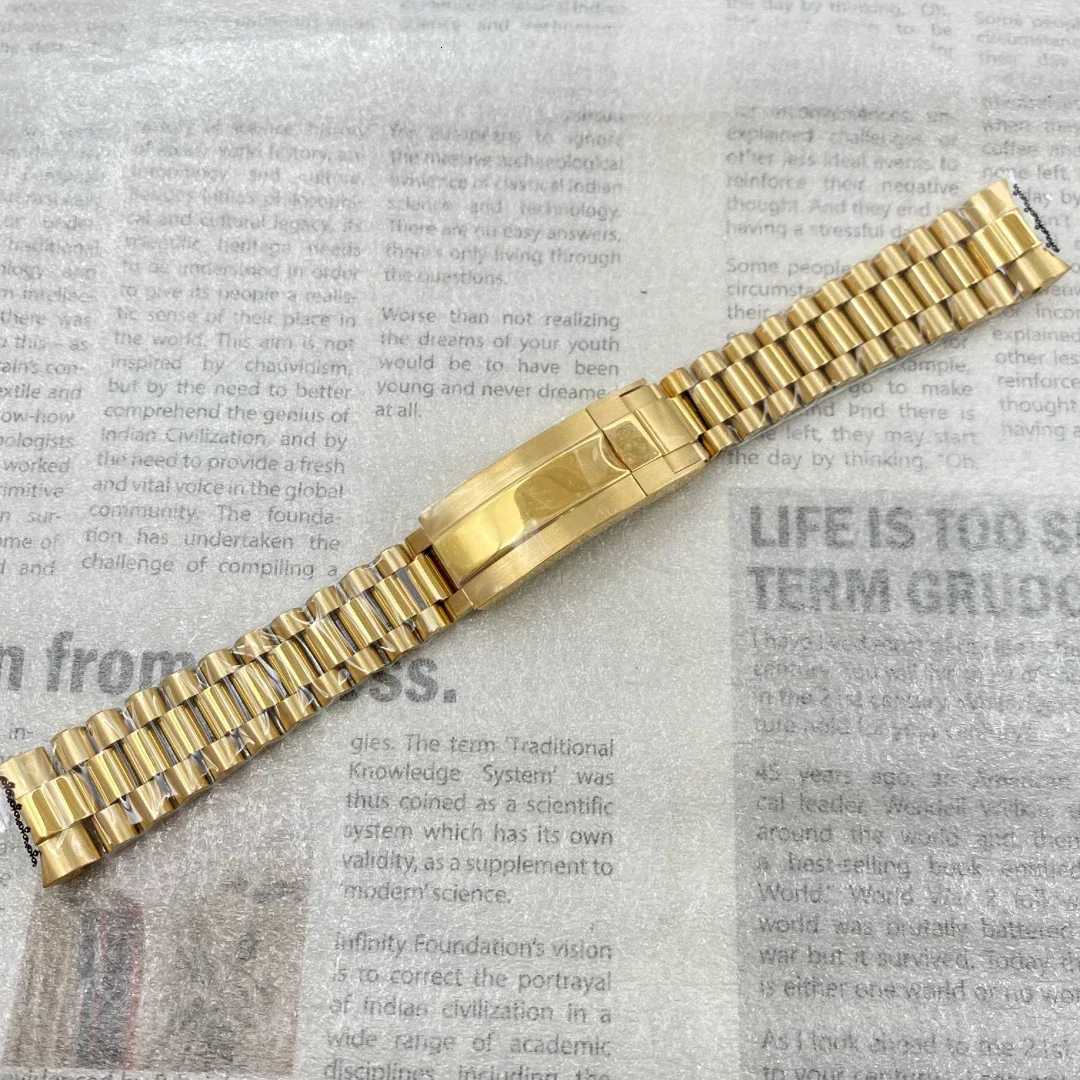 Watch Accessories Steel Finetuning Strap Pull Buckle Black Green Water Ghost 20mm Solid Fine Steel President Folding BraceletXJ251009