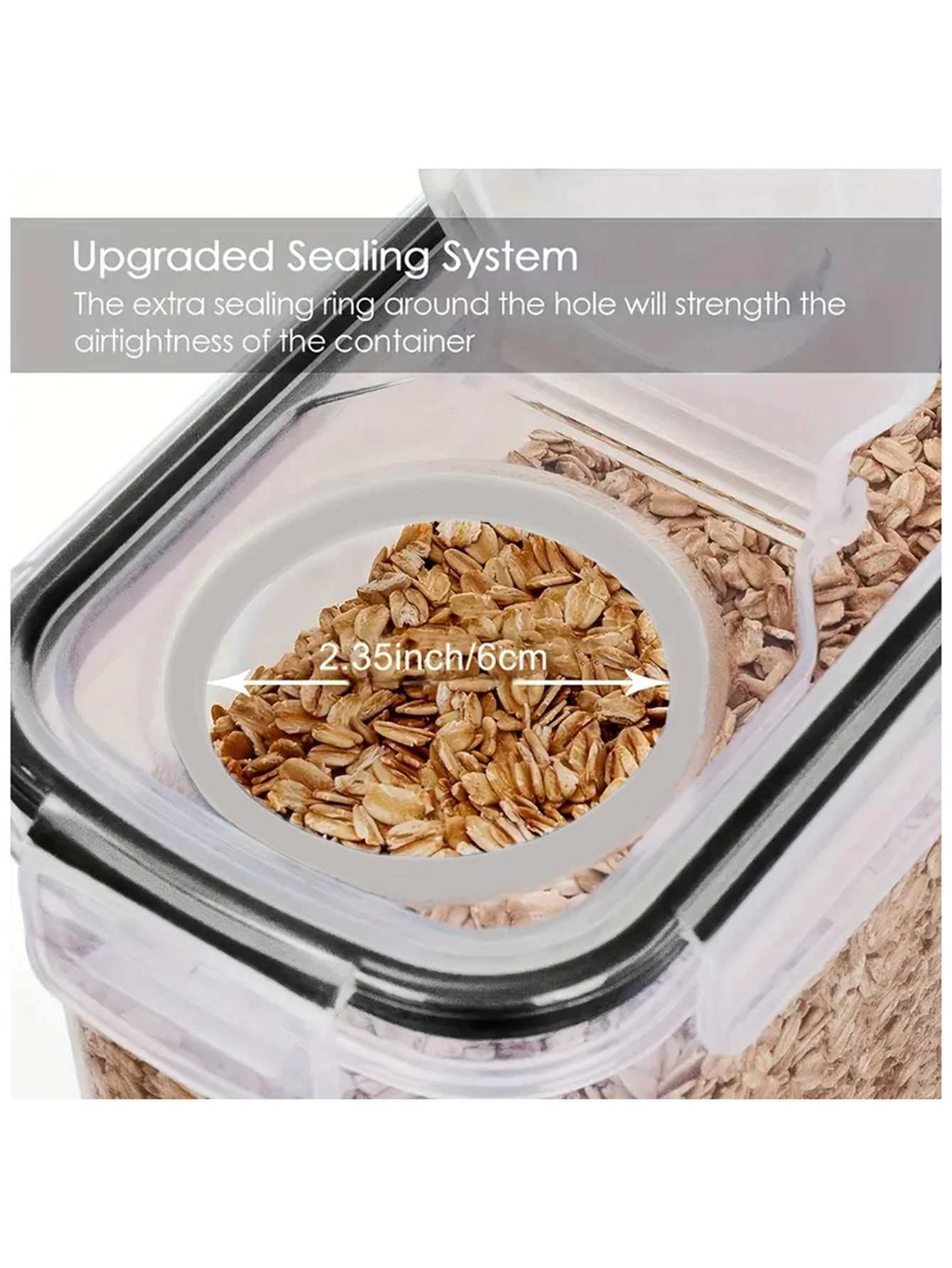 4pcs4l Large Food Storage Containers With Lids Airtight Food Storage Containers For Kitchen Pantry Organization And Storage C251008