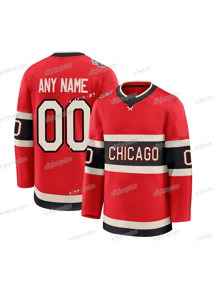 Personalized Custom 2025-26 100th Anniversary Hockey Jerseys 98 Bedard Alex Vlasic Nick Foligno Taylor Hall Bertuzzi Teravainen Maroon Andreas Jones