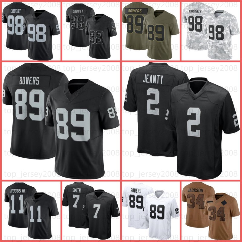 2 Ashton Jeanty Maxx Crosy Football Jersey Geno Smith Brock Bowers Charles Woodson Hunter Renfrow Bo Jackson Jakobi Michael Mayer Howie Long Marcus Allen