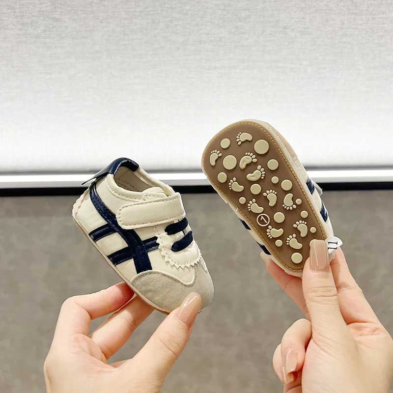 Newborns Baby Sports Shoes Striped Baby Casual Shoes Anti Slip Shoes for Centenarians Boys and Girls Aged 018 Months C251008