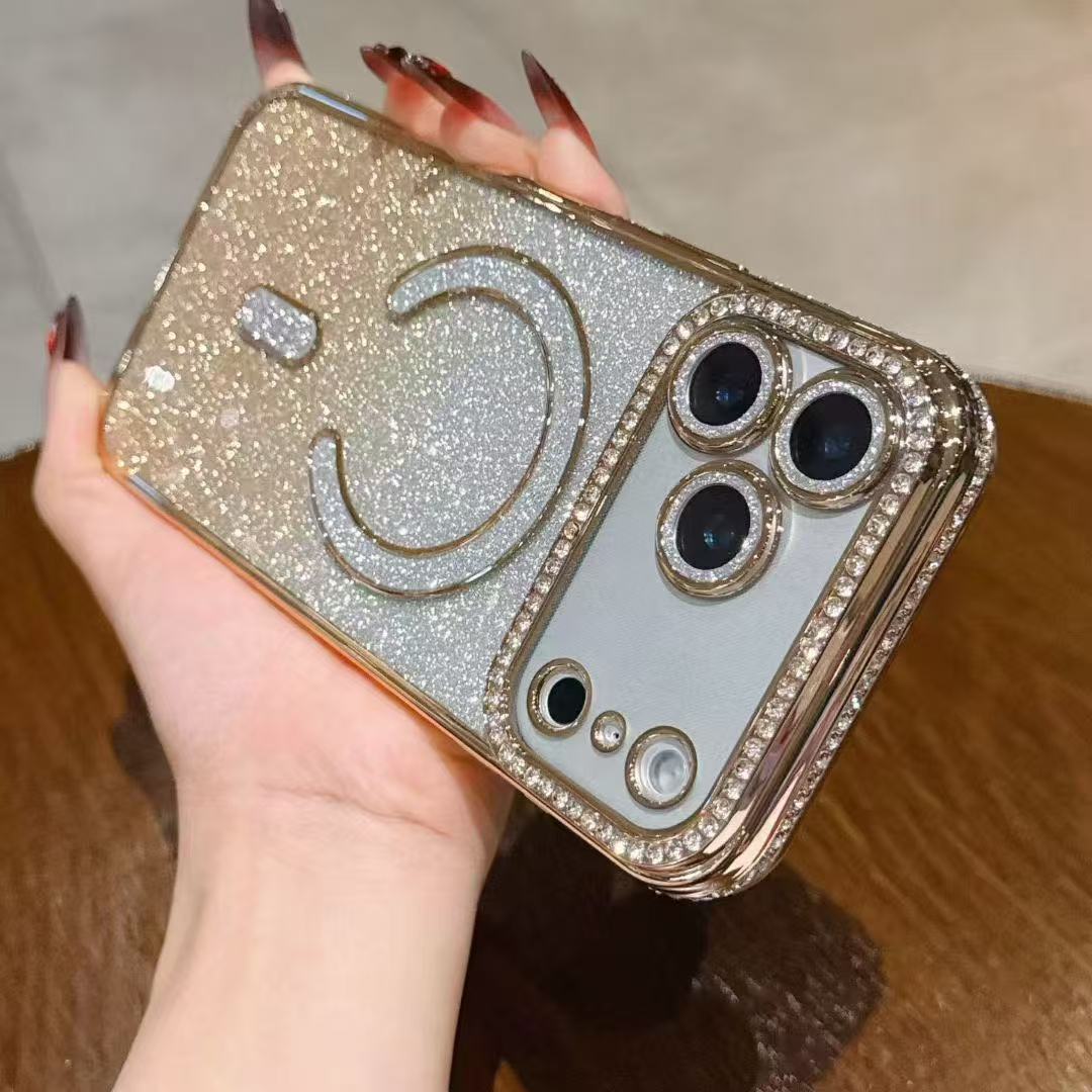 Diamond Glitter Case Soft TPU Bling Bling Phone Cover for iPhone 17 PRO MAX 16 PRO Ladies shiny protective case