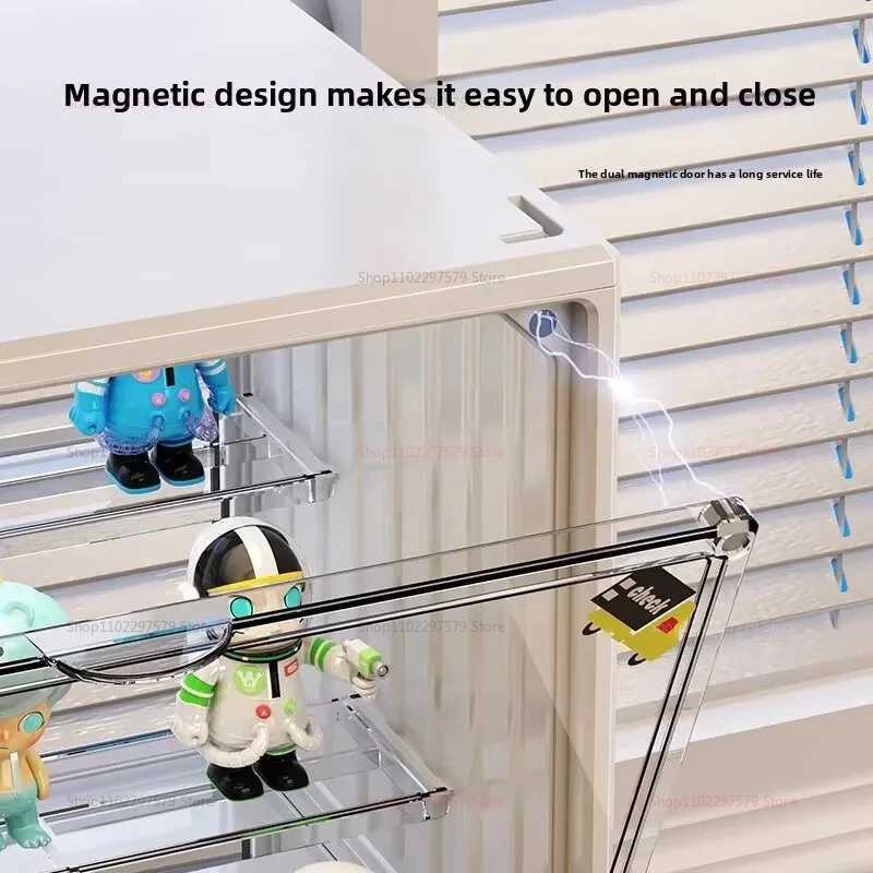 Large Capacity Storage Box Organizer for Figures Acrylic Box Clear Blind Box Showcase Makeup Organizer for Bag Display Dustproof C251008