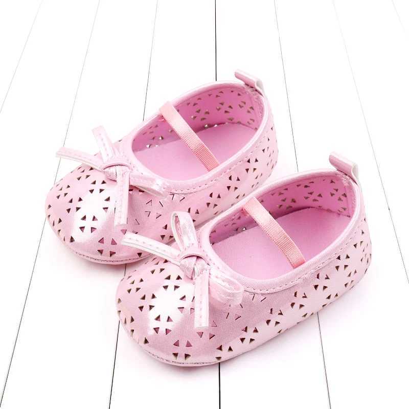 Spring and Autumn Style Princess Shoes Hollow and Breathable PU Leather Baby Walking Shoes Hollow Girls Baby Walking Shoes C251008