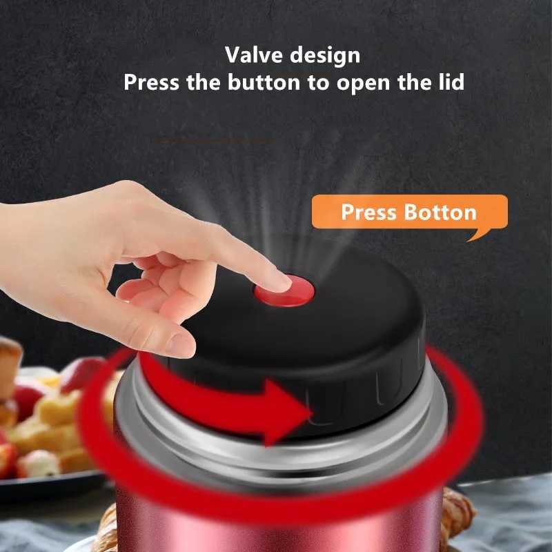Large Capacity 800ML1000ML Thermos Lunch Box Portable Stainless Steel Food Soup Containers Vacuum Flasks Thermocup C251008