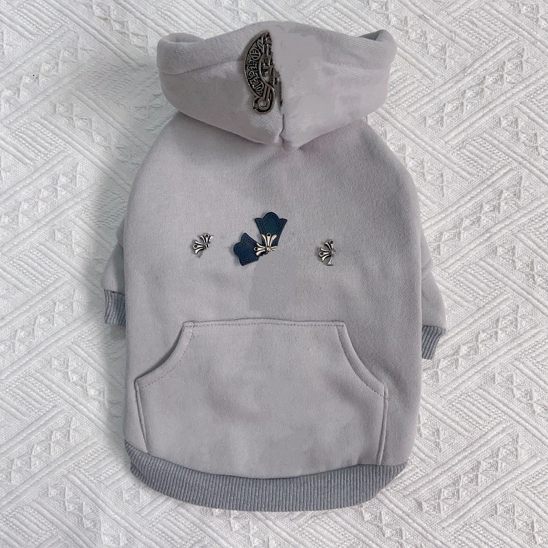 Designer Dog Clothes Soft Warm Dog Hoodie Stylish Pet Hoodie Fleece Lining Essential for Autumn Winter Warmth with Exquisite Decorations for 1.5-14 KG Dogs Y390