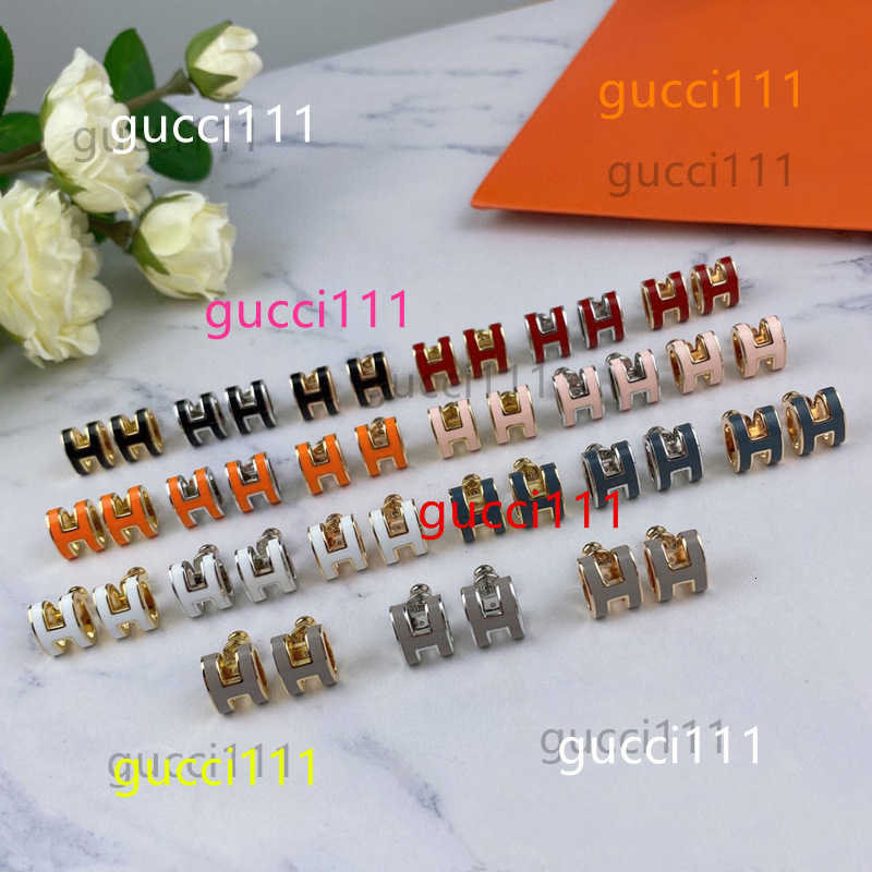 hermesearring Earrings designer letter enamel earring woman top quality stud fashion stud earrings multi colors women wedding g 69EC H hermes Hemmes hermaes JPMR