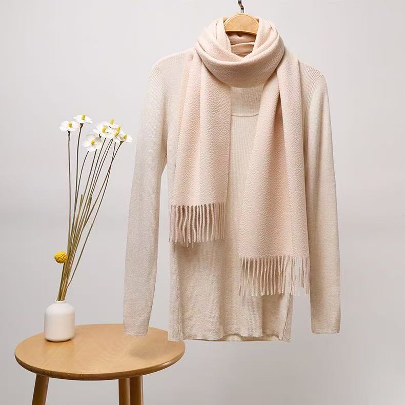 T1990 solid color cashmere scarf neck all-match winter warm cashmere