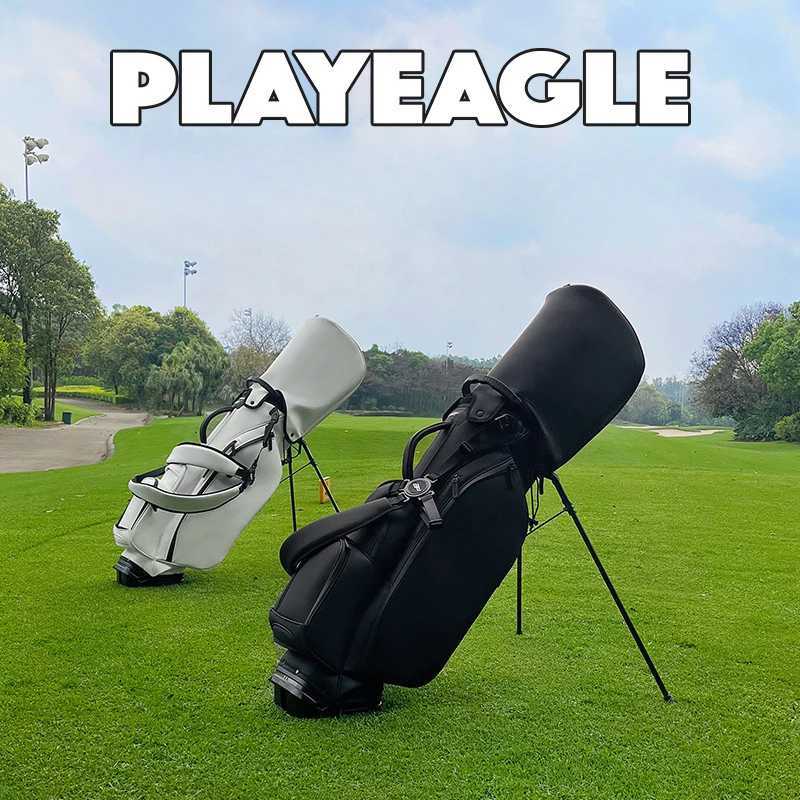 PLAYEAGLE Lightweight Golf Stand Bag PU Leather Golf Bag Durable Portable Design for Men Women Players PEHBZJQB001 J251008