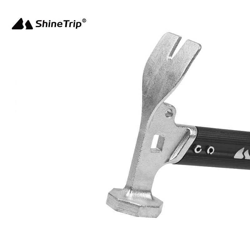 Shine Trip Outdoor Tent Nail Hammer Stainless Steel Hammer Portable Nail Puller Survival Equipment Camping Hammer J251121