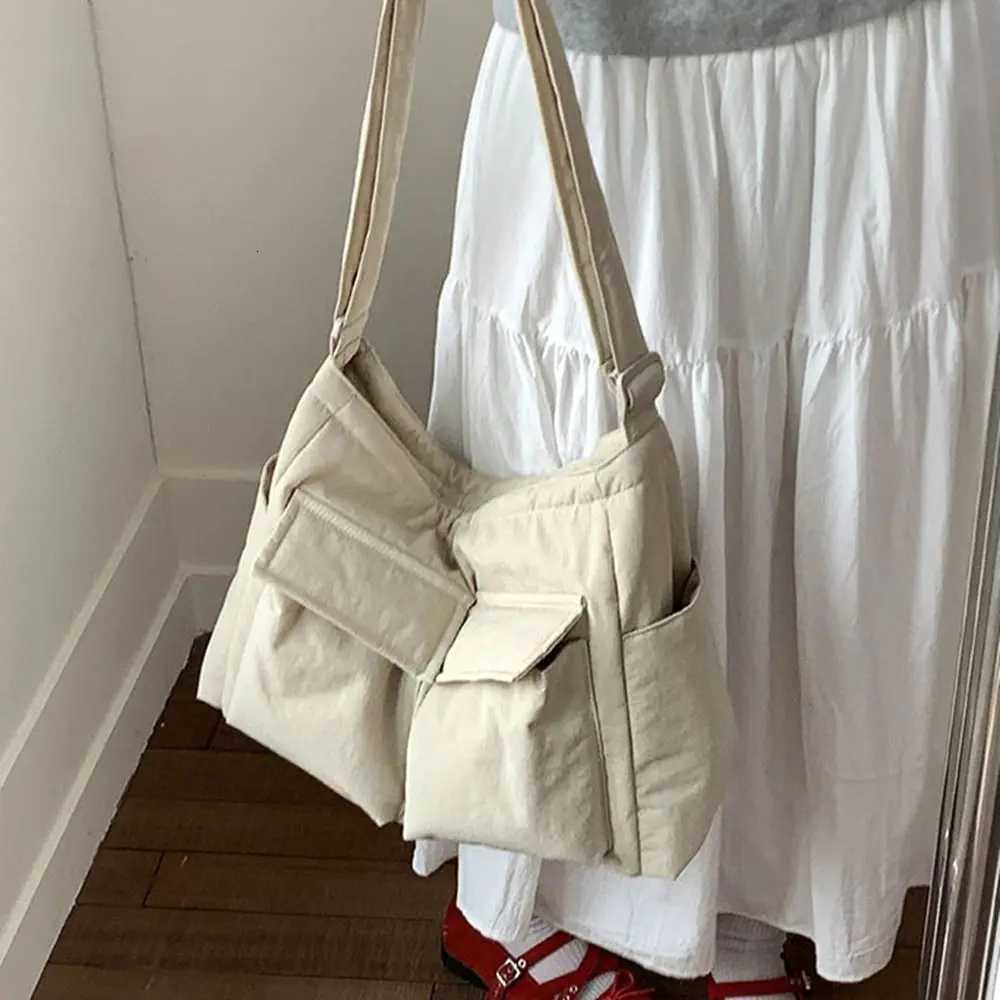 Large Capacity Nylon Crossbody Bag Multiple Pockets Harajuku Men Shoulder Bag Portable Sports Canvas Messenger Bag UnisexT251007