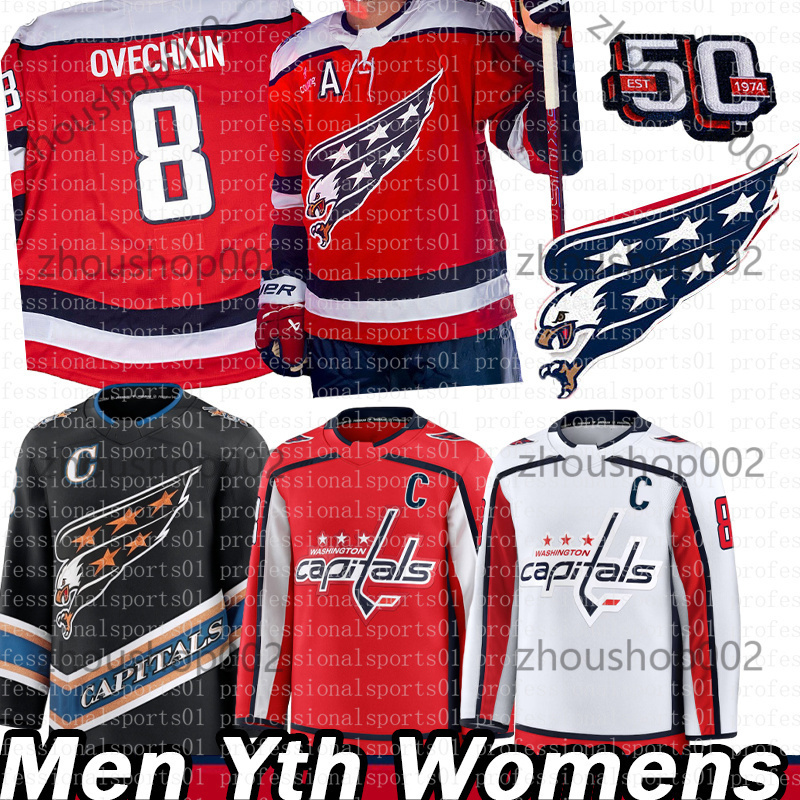 Capitals Jersey Alex Ovechkin Jersey Strome TJ Oshie Tom Wilson Nicklas Backstrom Charlie Lindgren Logan Thompson Jaromir Jagr Washiington Hockey Jers