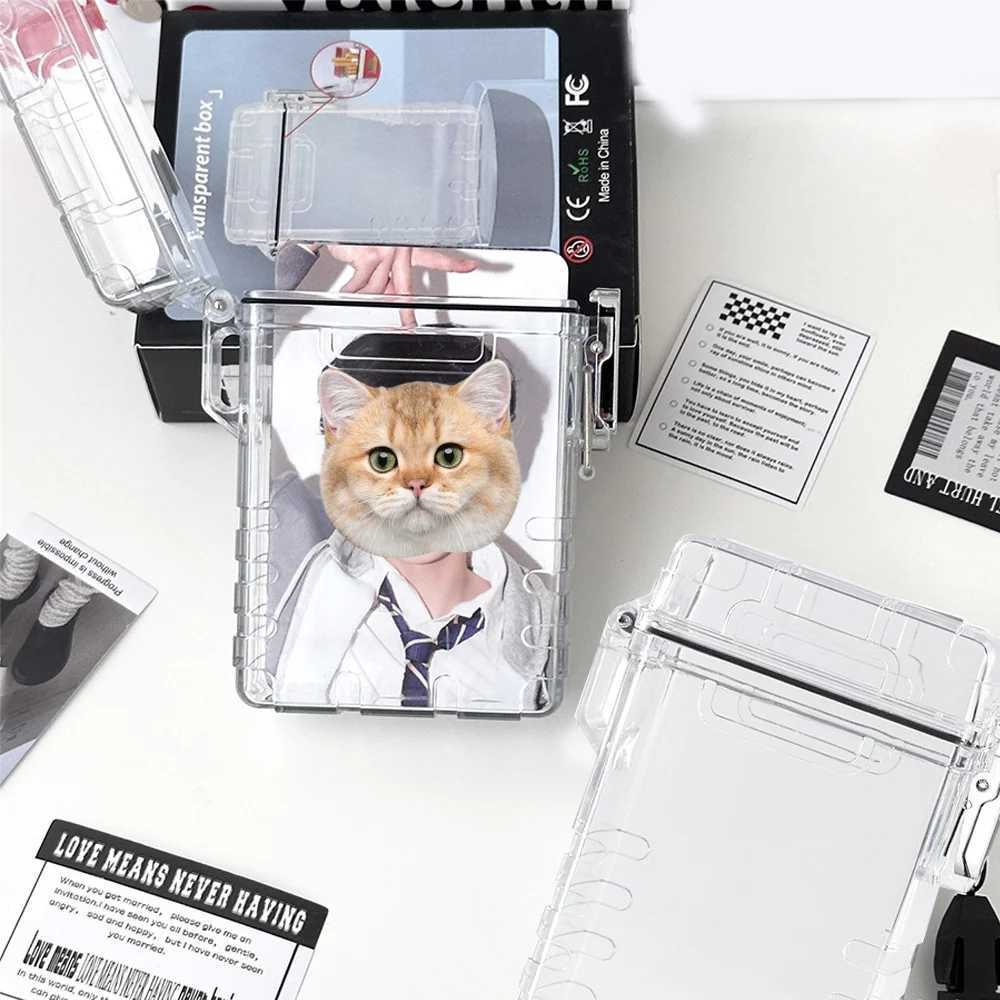 Transparent Storage Box For Idol Card Korean Pop Photocards Collection Organizer Case Photo Protector Holder School Stationery C251008