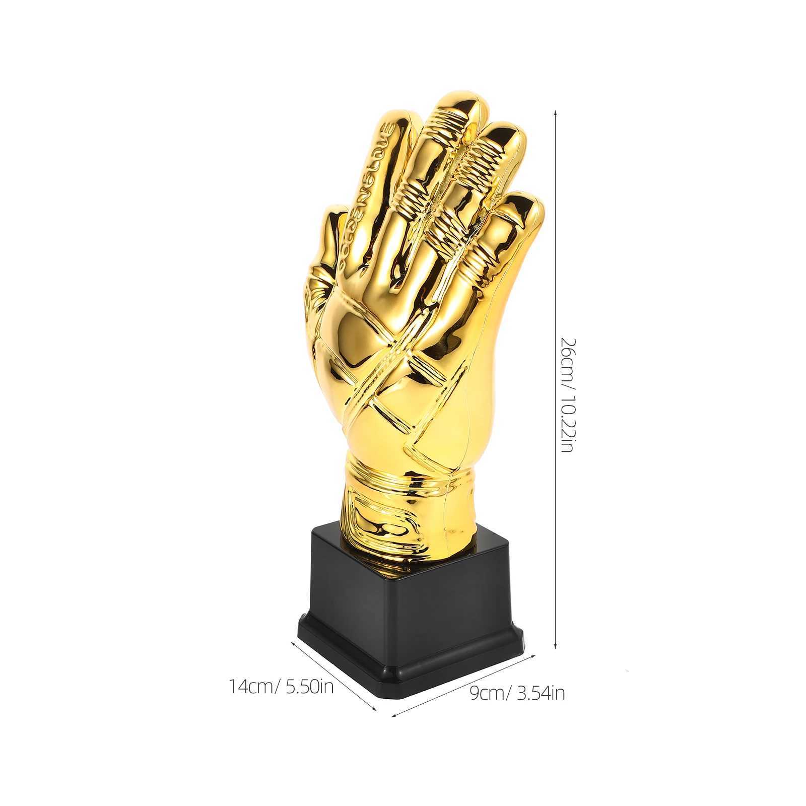 Gold Gloves Soccer Goalkeeper Trophy Award Football Cpetition Trophy Small Plastic Trophy Prize For School Matches Celebration Y251008