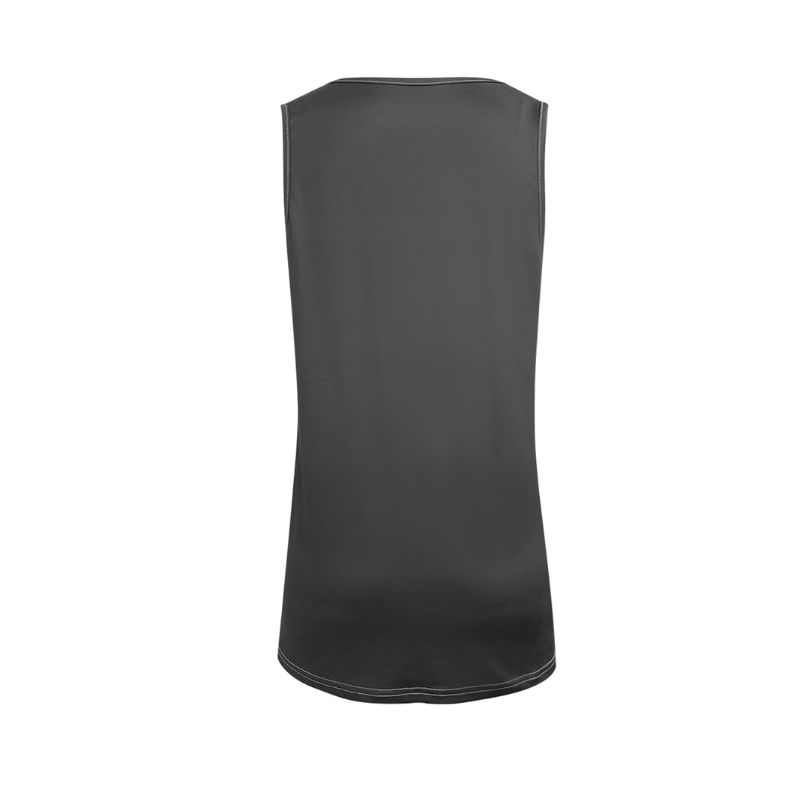 Retro-Inspired V-Neck Vest: Lightweight Sleeveless Tee for Girls - Aesthetic & Comfortable-YL25406