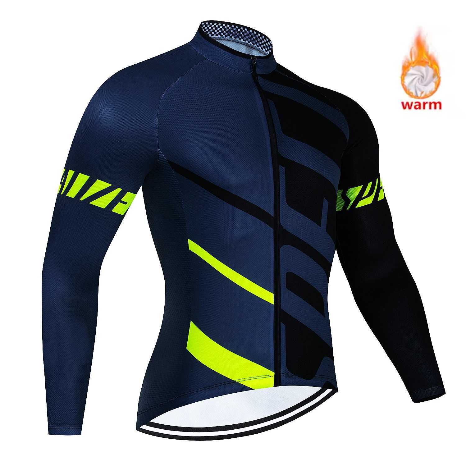 WinterCycling Jacket Mens Long Sleeve Bike Thermal Fleece Clothing Chaqueta De Ciclismo Hombre Road Bike Motorcyclist Clothing J251008
