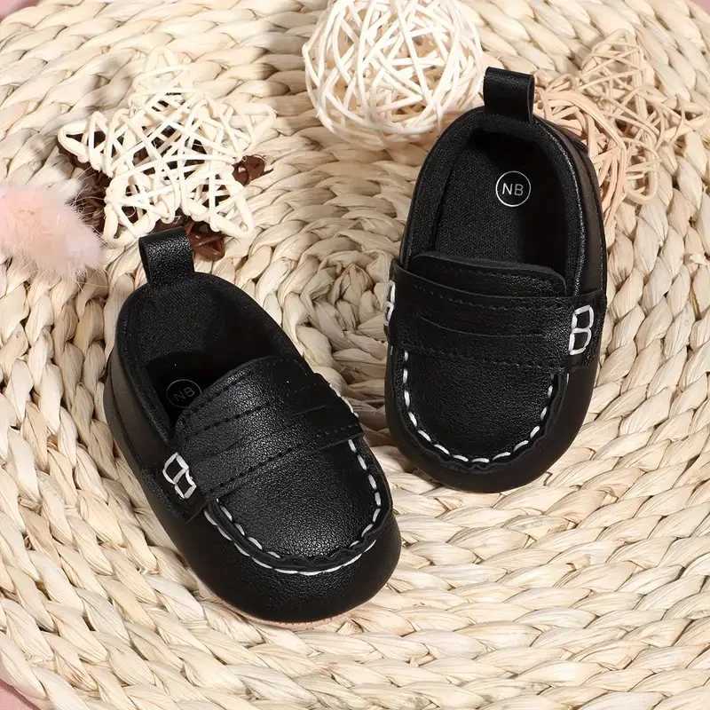Casual Solid Color Slip On Low Top Loafer Shoes For Baby Boys Lightweight Comfortable Non Slip Flat Shoes For Indoor Outdoor C251008