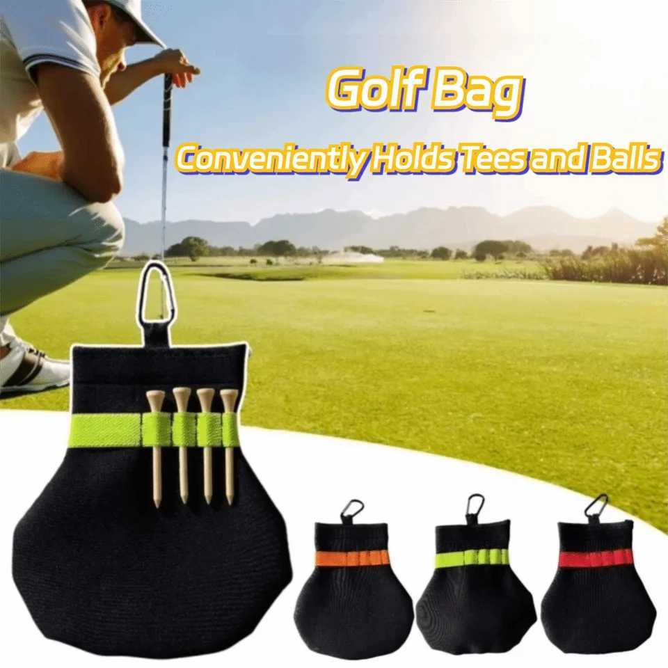 Carry Ball Bag Terylene Golf Ball Pouch Metal Clip Spacious Golf Ball Tee Holder Golf Accessories Golf Tournament J251008