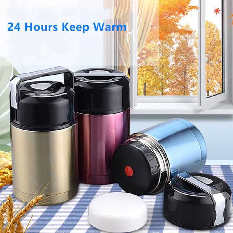 Large Capacity 800ML1000ML Thermos Lunch Box Portable Stainless Steel Food Soup Containers Vacuum Flasks Thermocup C251008