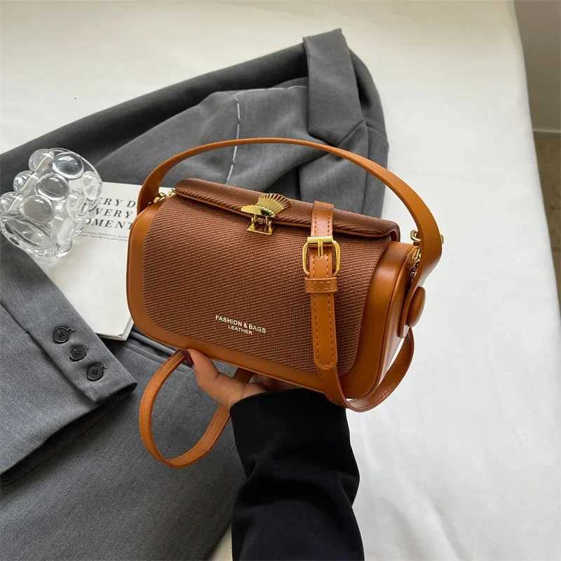 2025 New Fashion Sensation Small Square Bag Womens Versatile Trendy Simple Quality Handbag Single Shoulder Slant Cross BagT251007