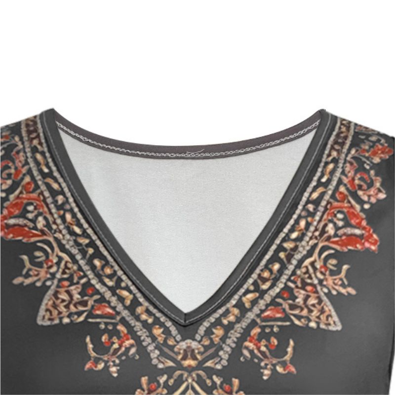 Retro-Inspired V-Neck Vest: Lightweight Sleeveless Tee for Girls - Aesthetic & Comfortable-YL25406