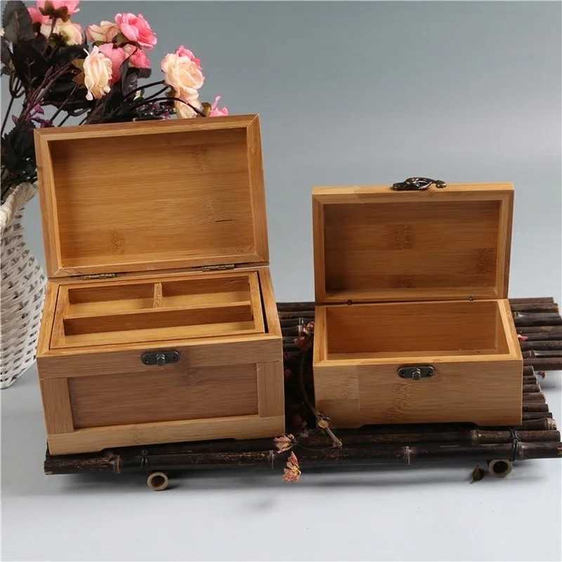 Bamboo Craft Princess Korean Bamboo Jewelry Box Wooden Jewelry Storage Box Small Collection Box Gift Box WF C251008
