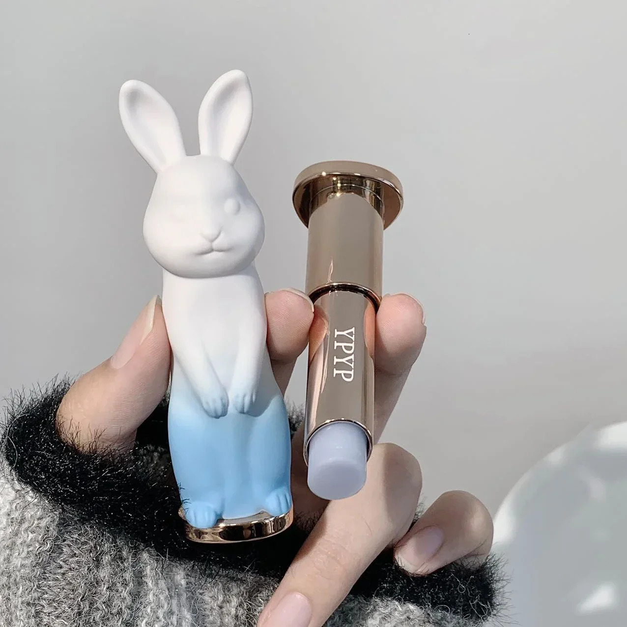 Rabbit Black Rose Lip Balm Gloss Not Dryness Peach Transparent Lip Tint Moisturizing Power Lipstick Makeup Base For Girls 250930