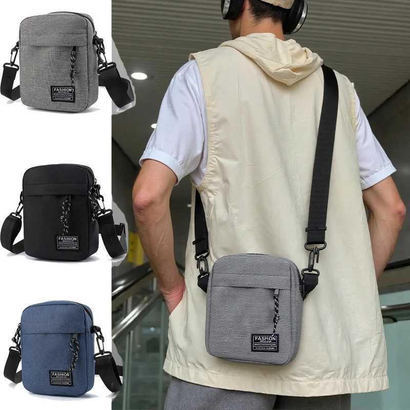 Mens bag made of nylon material with options for single shoulder or crossbody design suitable for daily use during school dT251007