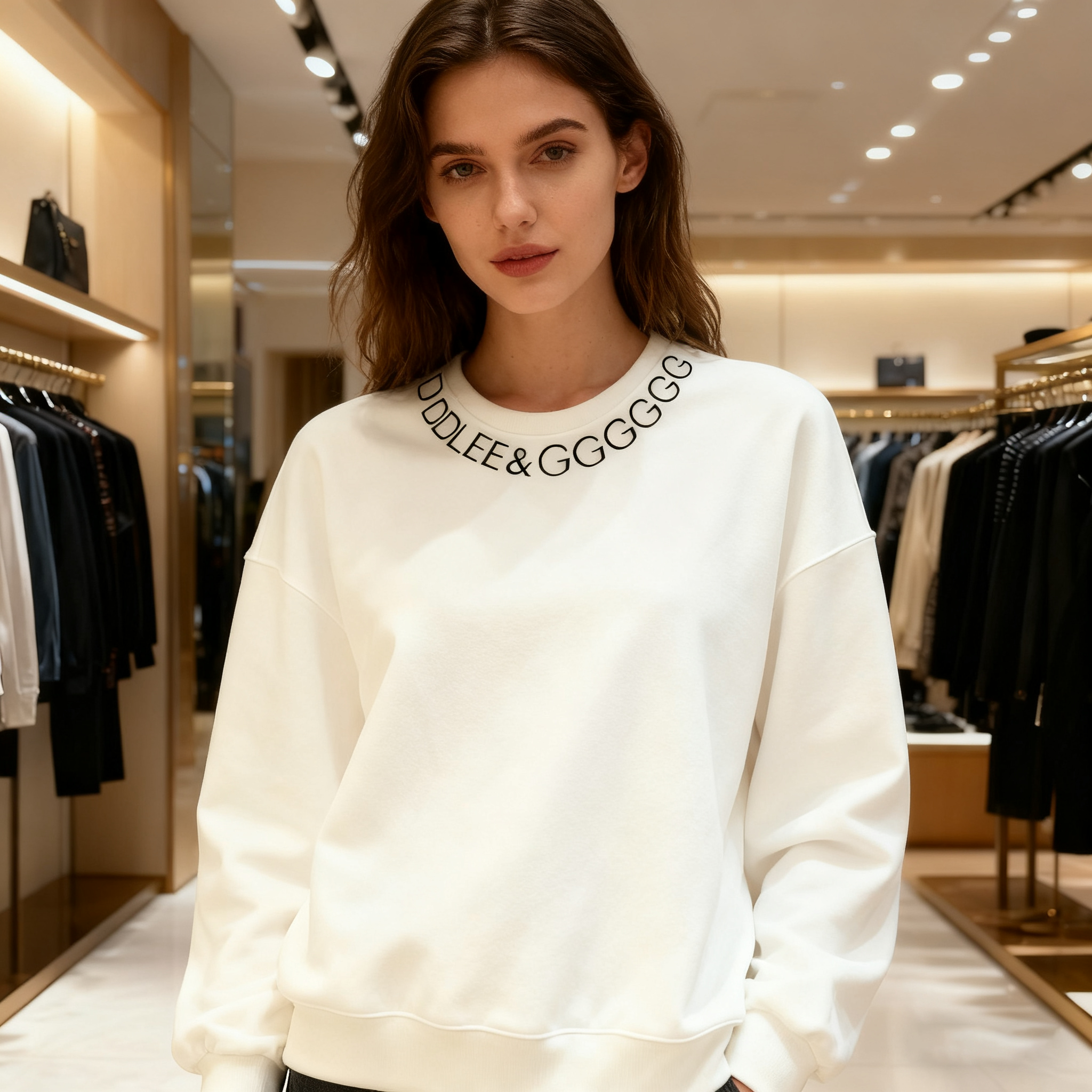 hoodie designer, sweatshirt brand, fashionable casual collar letter pullover, new black and white 6-color sweatshirt, women's long-sleeved sweater jacket, high-quality