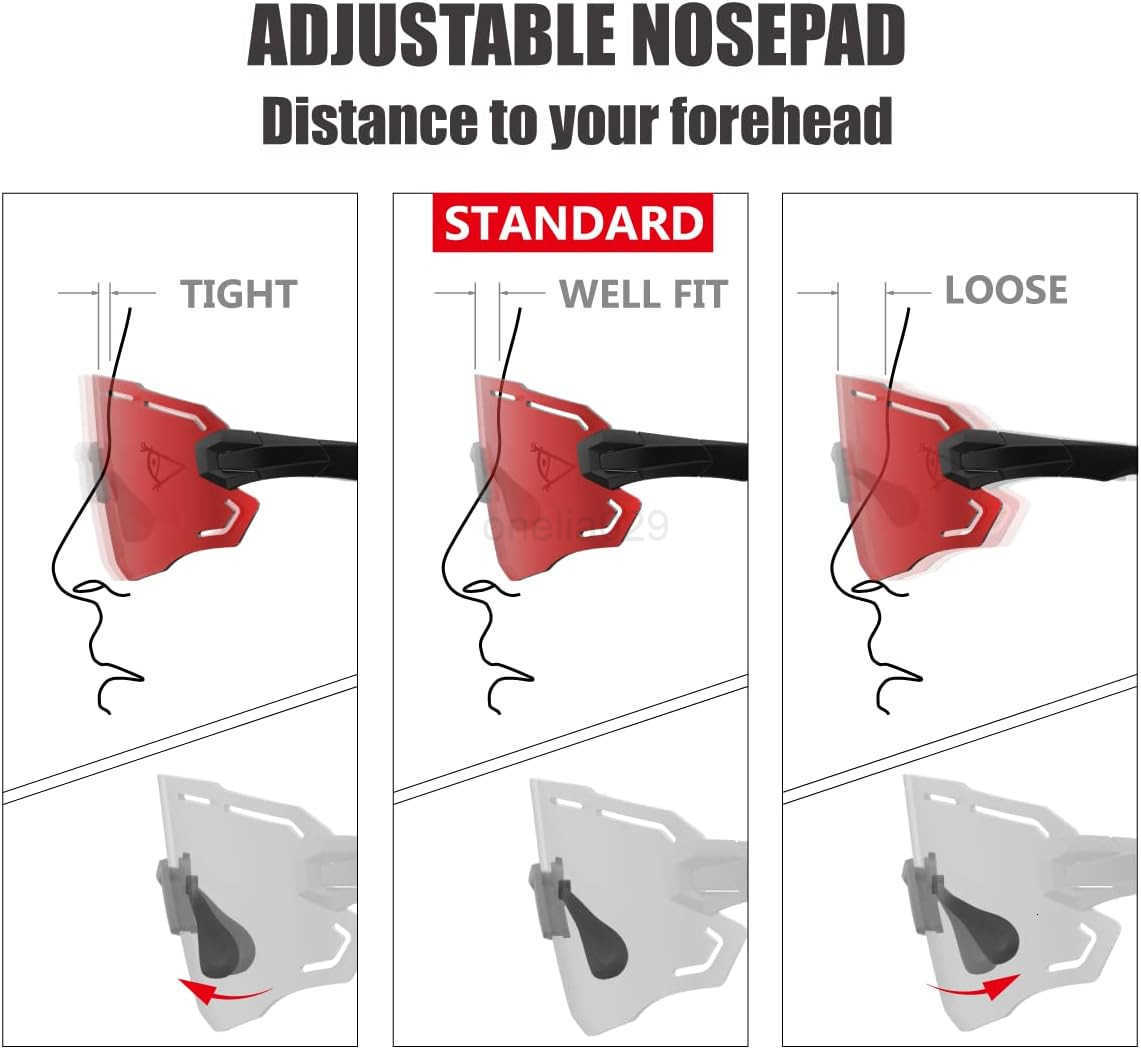 Professional wrap around Frameless Cycling Sunglasses for Men and Women W251008