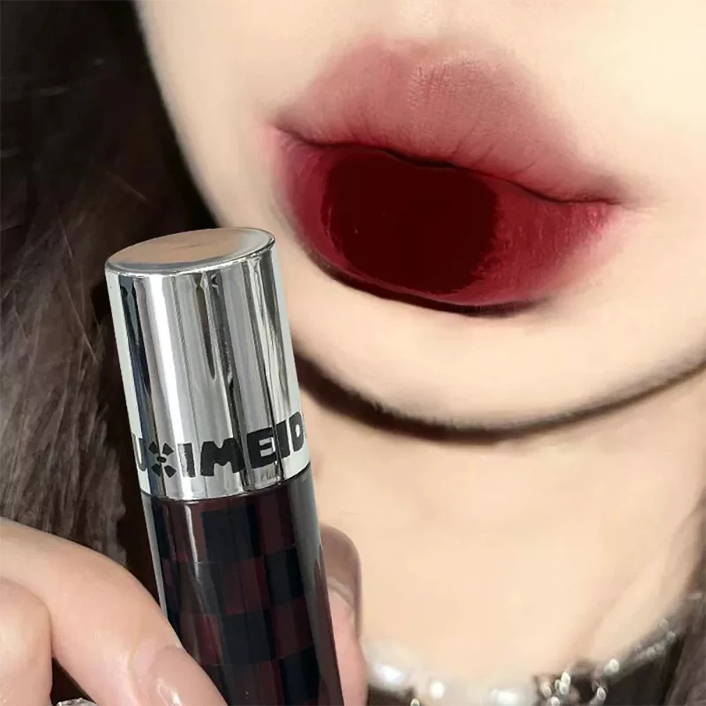 6 Color Punk Dark Red Lip Gloss Matte Lipstick Lasting Waterproof Smoky Dark Nude Purple Durable Natural Lip Tint Korea Makeup 250930