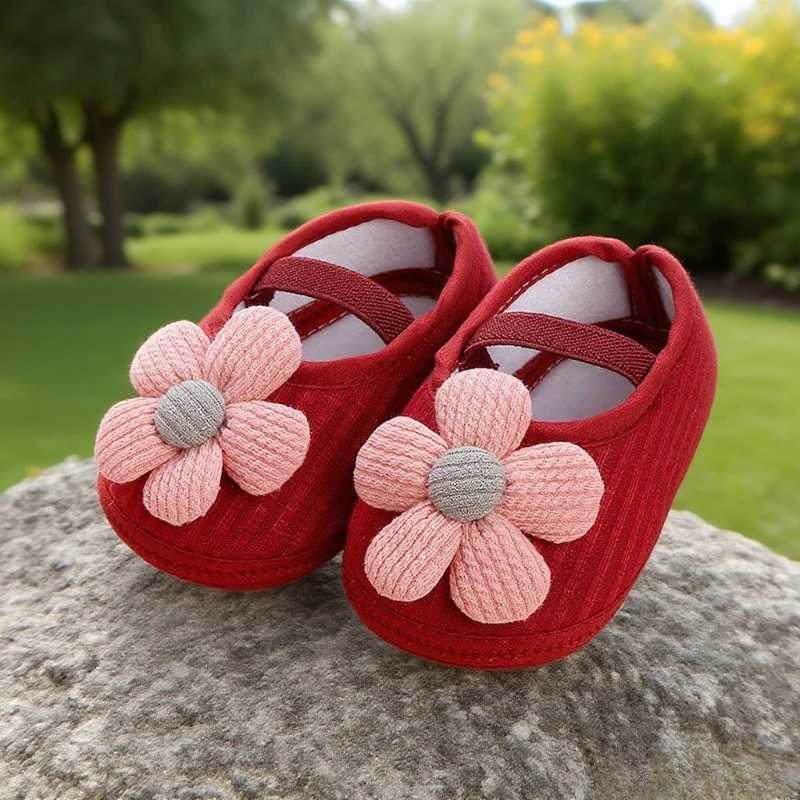 Baby Girls Soft Sole Breathable Autumn Sandals with Sunflower Bow Design for Learning to Walk Princess Style Infant Shoes C251008