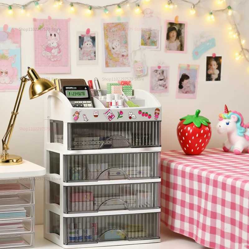 Fashionable multifunctional cosmetic storage box hand drawer partitioning box home desktop skin care products makeup C251008