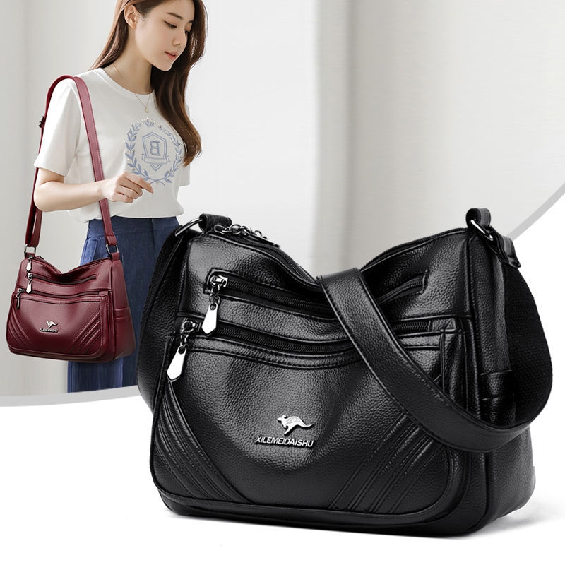 2025 new hot middle-aged mother women's bag shoulder bag new simple and fashionable crossbody bag Korean version trendy PU small square bag - view 5