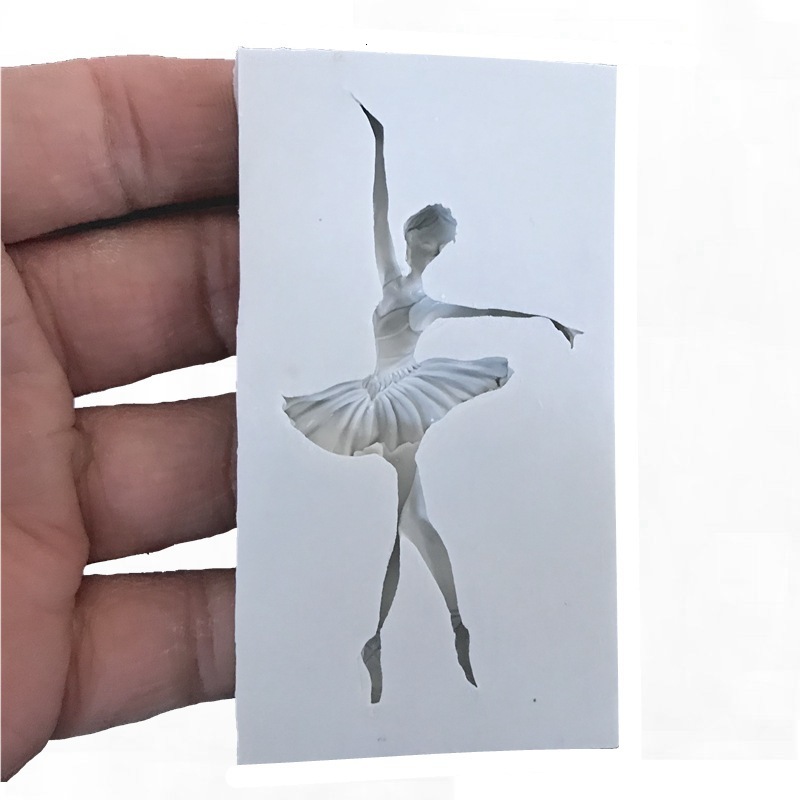 Little Swan Ballet Girl Silicone Fondant Cake Mold Chocolate Mold Soap Mold Baking Tool Decoration