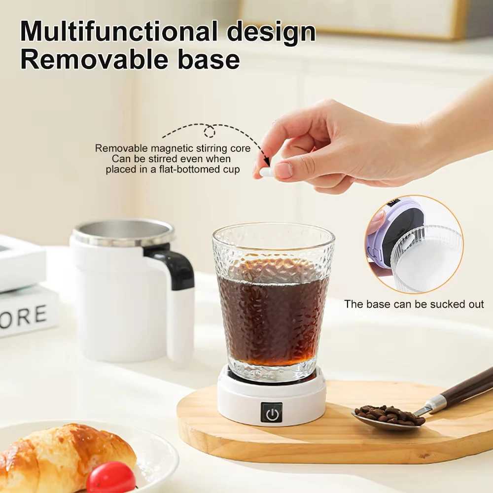 Detachable Automatic Mixing Coffee Cup Intelligent Temperature Measuring Rechargeable Mug Suitable for OfficeKitchenTravel C251008