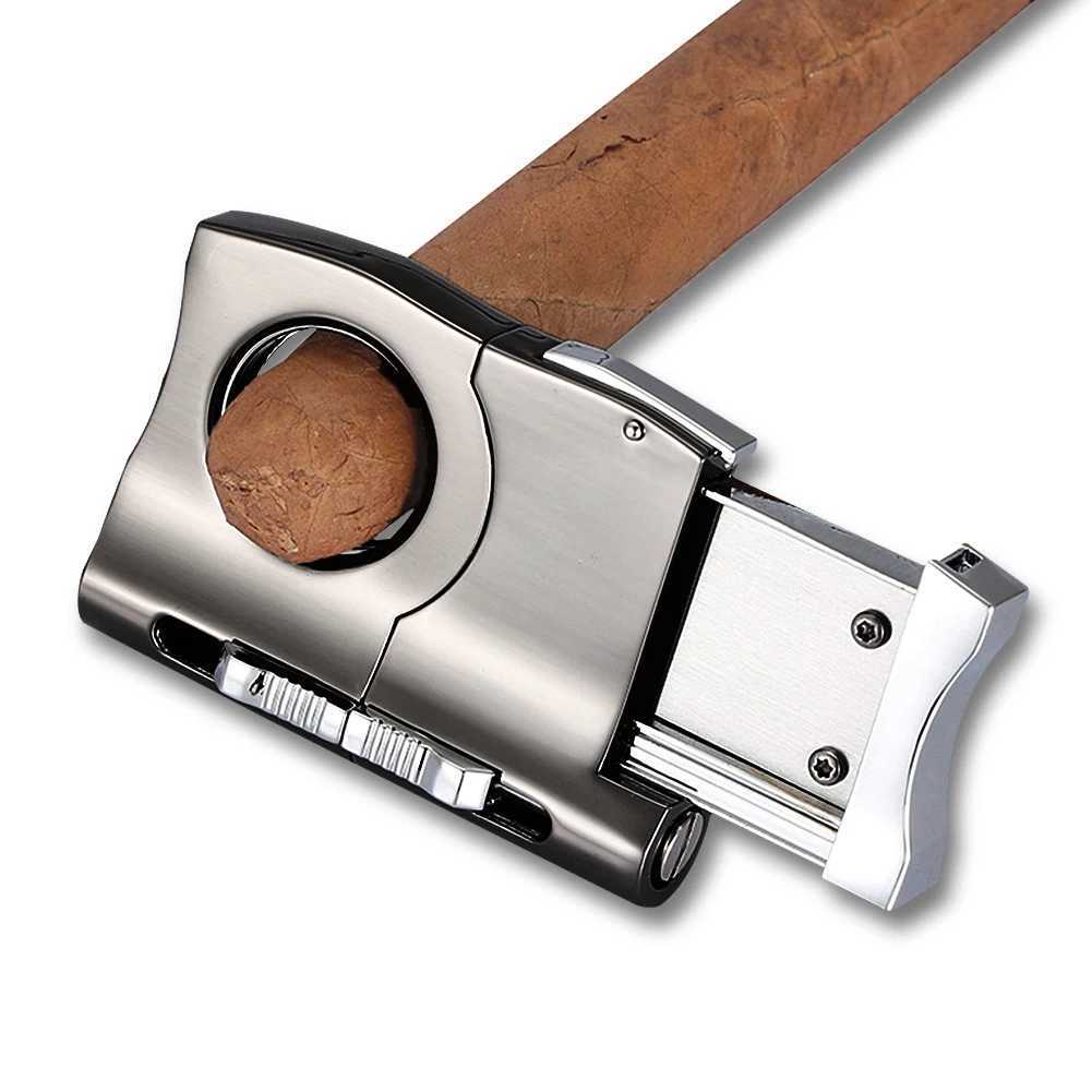 GNER Cigar Cutter Guillotine With Cigar Punch Hole Drill Opener Stainless Steel Tabacco Cutting Cigar Accessories Tool Y251008