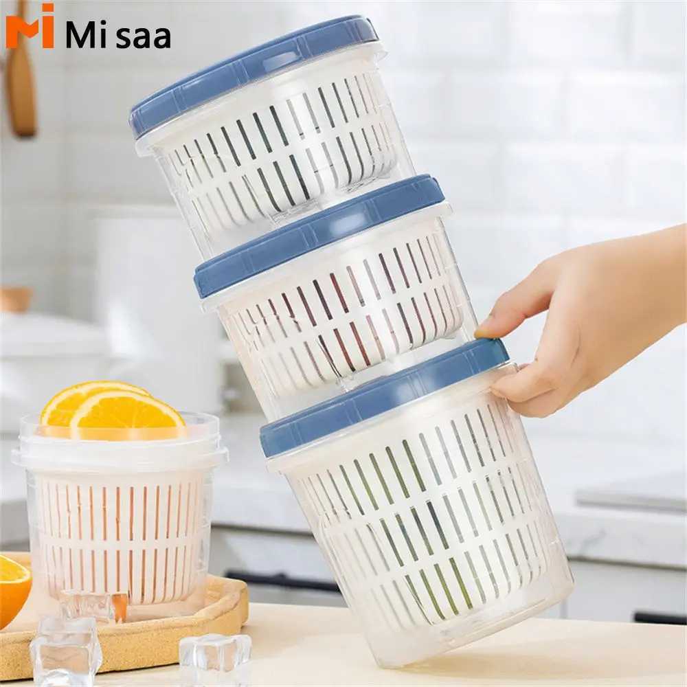 Fruit Boxes Refrigerator Storage Freshkeeping Modern Minimalist Plastic Fridge Organizer Storage Containers Kitchen Organize C251008