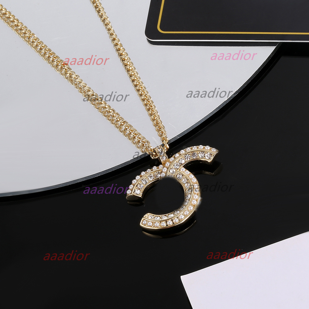 Luxury CCity Necklaces Classic Pendant Designer for women Jewelry C Pearl gold Chokers Necklace Party high quality Accessories 857 channeljewelry cc FUJ4