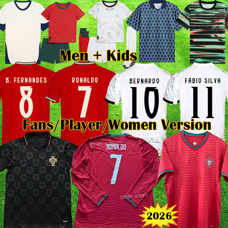3XL 4XL 2026 RONALDO Portugal jersey 26 27 JOAO FELIX Soccer Jerseys Portuguese football shirt BERNARDO BRUNO FERNANDES camisa futebol men women kits kids equipment