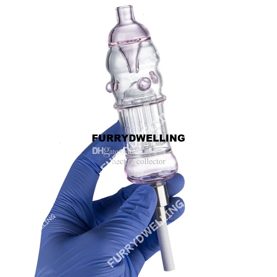 BAOLU Nc033 Glass Bong Spill-Proof Collector Dab Rig Smoking Pipe 510 Ceramic Dwe74 Quartz Titanium Nail OD 32Mm Arm Tree Perc Water Bubbler Nectar Collectors