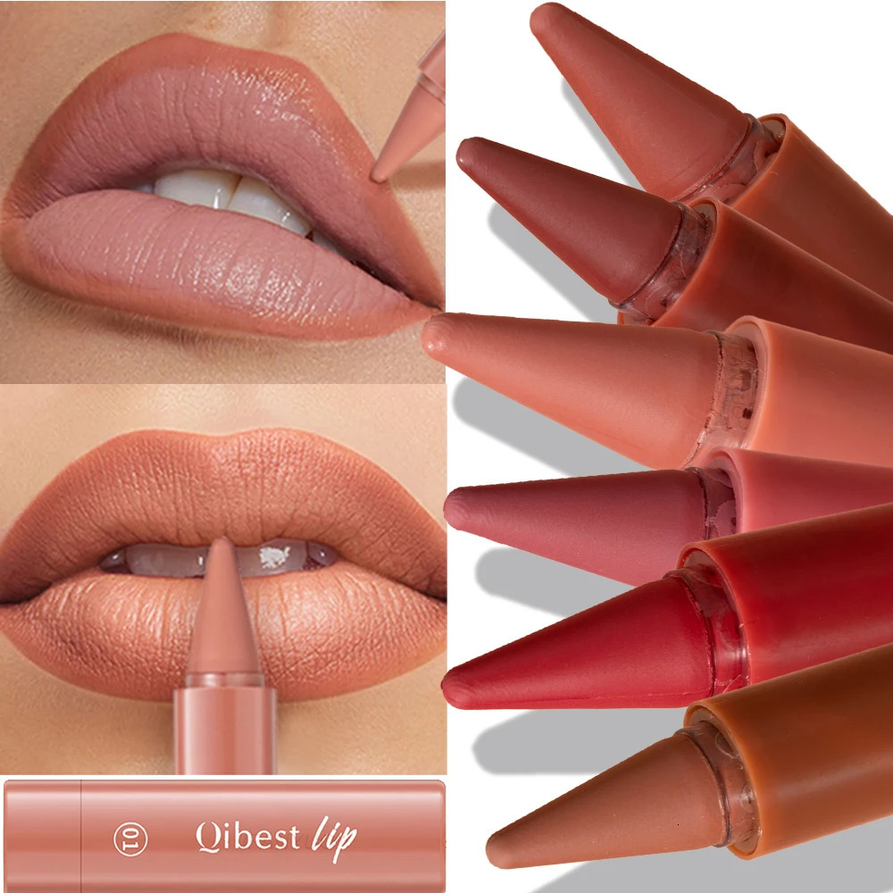 Lipstick Contouring Pencil Lip Liner 6 Color Velvet Matte Waterproof Long Lasting Smudge Proof Lip Stick Lips Makeup Cosmetic 250930