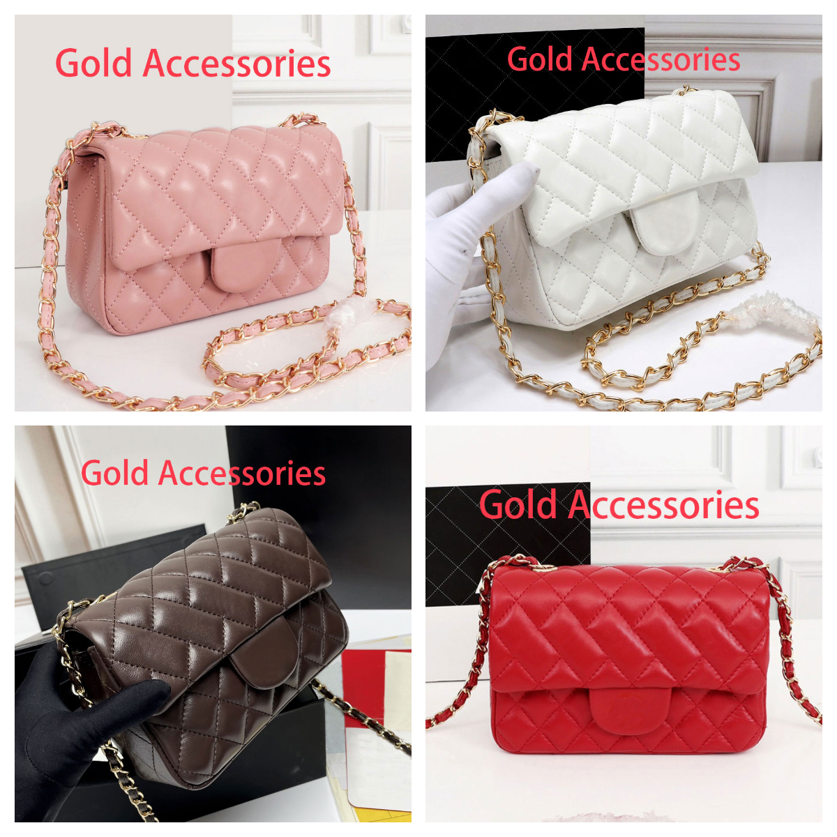 women's designer bag luxury bag Chain Bag Mini Crossbody Shoulder Bag Sheepskin Flap Clutch High-Quality 20CM Caviar-Textured Wallet Phone Pouch Korean Style Mini Bag