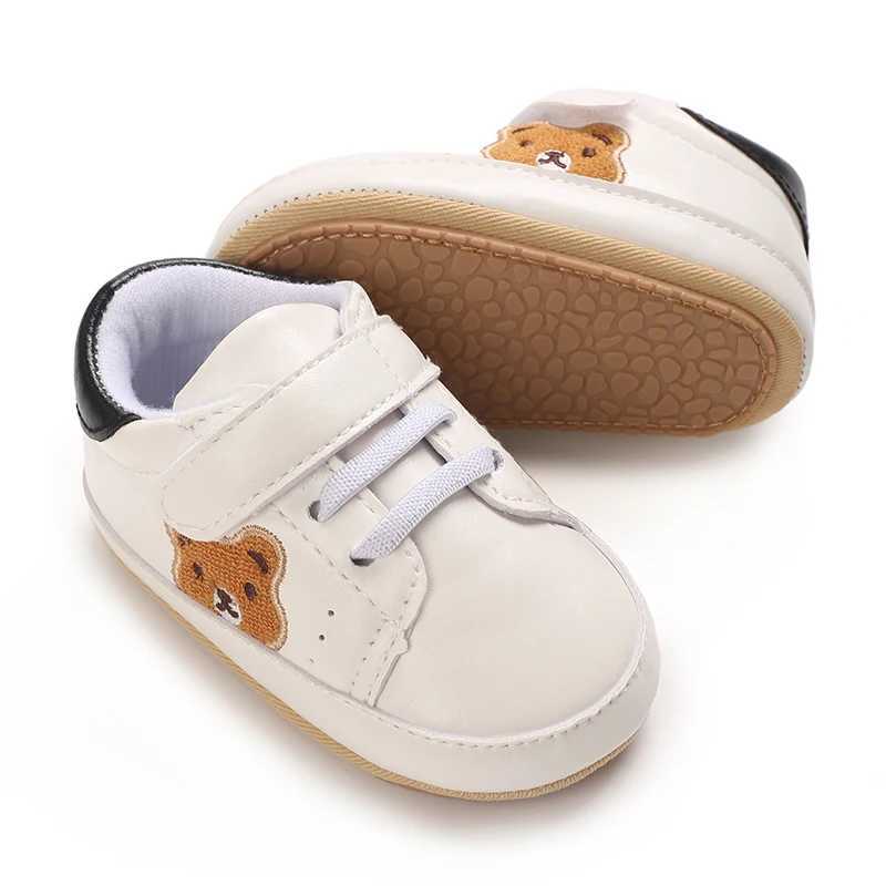 018M Baby Shoes Cute Bear Sneaker Spring and Autumn Style High Quality PU and TPR Sole Antislip 0918 Month Toddler Walking C251008