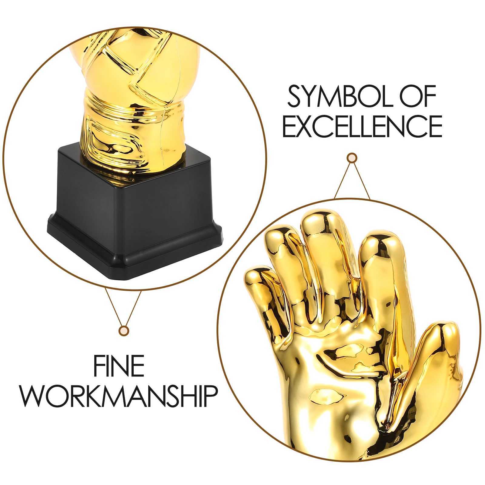 Gold Gloves Soccer Goalkeeper Trophy Award Football Cpetition Trophy Small Plastic Trophy Prize For School Matches Celebration Y251008