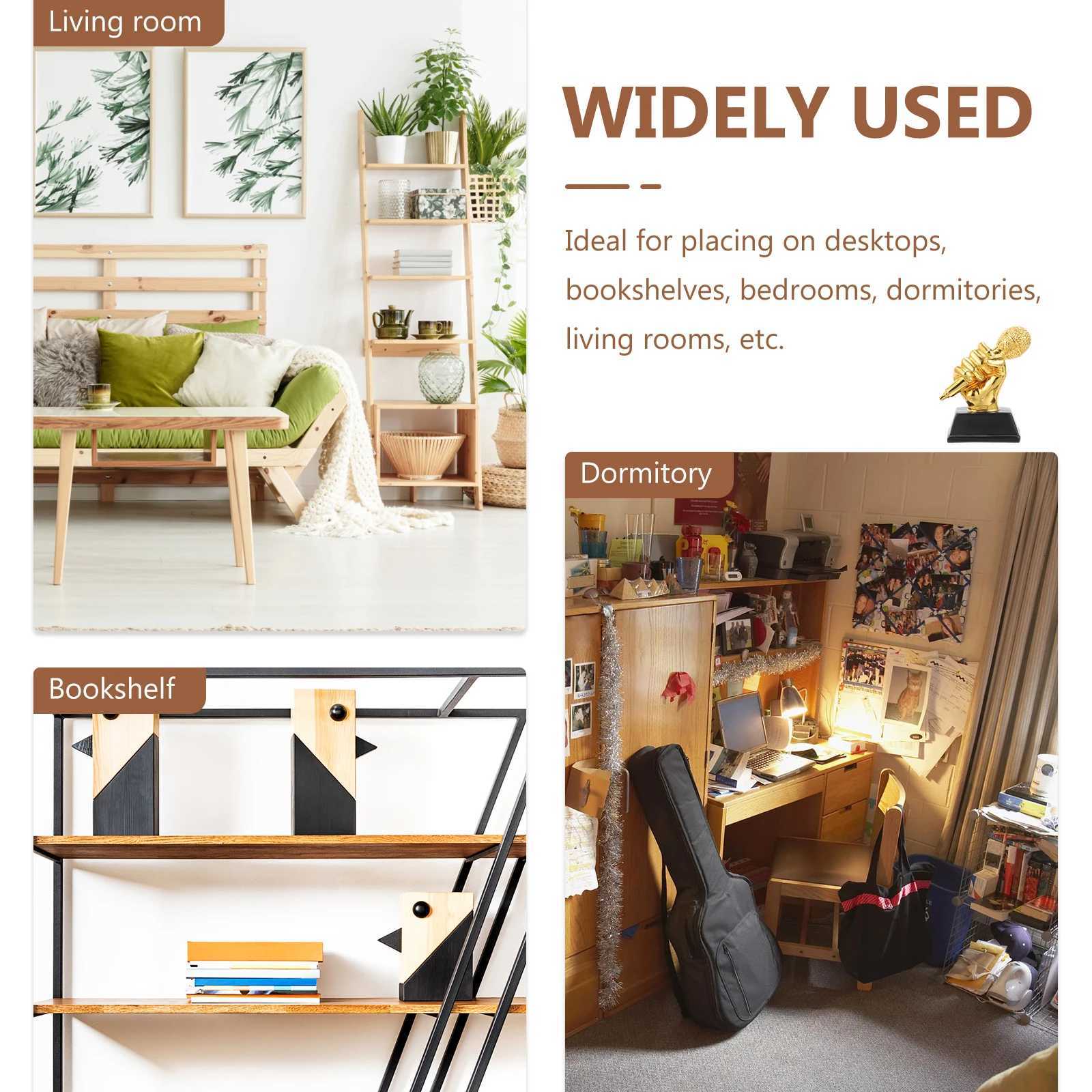 Microphone Trophy Award Singing Party sic Decor Trophies Resin Speech Accessory Children Karaoke Small Dance Souvenirs gifts Y251008