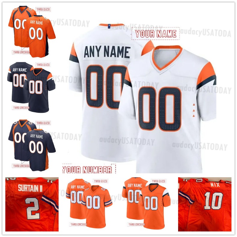Bo Nix Football Jerseys Embroidery Custom Surtain II Bonitto Jersey Sutton Allen Barron Elway Ehlinger Stidham Badie Dobbins Estime Harvey dfdfsale