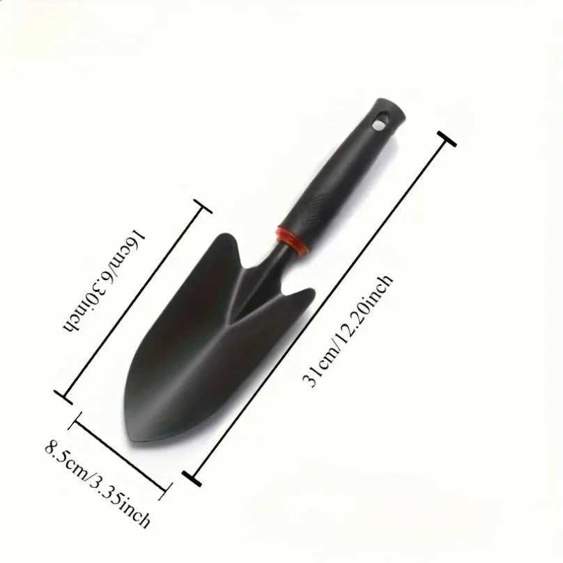 XMSJ Durable Metal Gardening Shovel with Ergonomic Black Handle Orange Accents Perfect for Planting Flowers Vegetables J251121